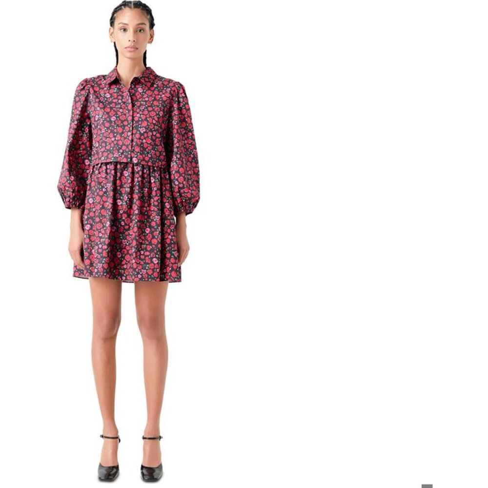 English Factory Womens Floral-Print Mini Shirt Dress, NWT
